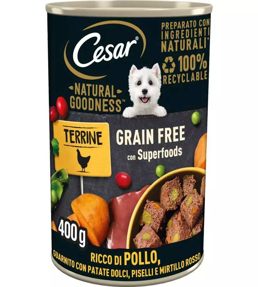 Cesar - umido per cani pollo, patate e piselli 400 gr